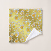 unique, belle, coloré, peint motif un vert (Gant de toilette)
