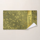 unique, belle, coloré, peint motif un vert (Serviette à main)