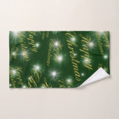 unique, belle, coloré, peint motif un vert (Serviette à main)