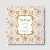 Unique Blush Gold Boho Mariage Livre d'invité sign (Recto)