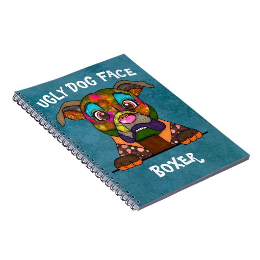 Unique Boxer laide Carnet visage chien (Côté Droit)