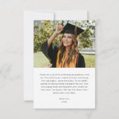 Unique Carte de remerciements de graduation photo  (Dos)