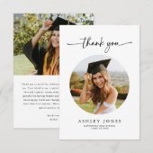 Unique Carte de remerciements de graduation photo  (Devant / Derrière)