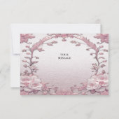 Unique Carte de remerciements floral rose (Dos)