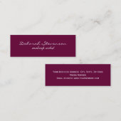 Unique Carte de visite Artiste maquillage violet m (Devant / Derrière)