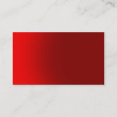 Unique Carte de visite de consultant Red Plain (Dos)