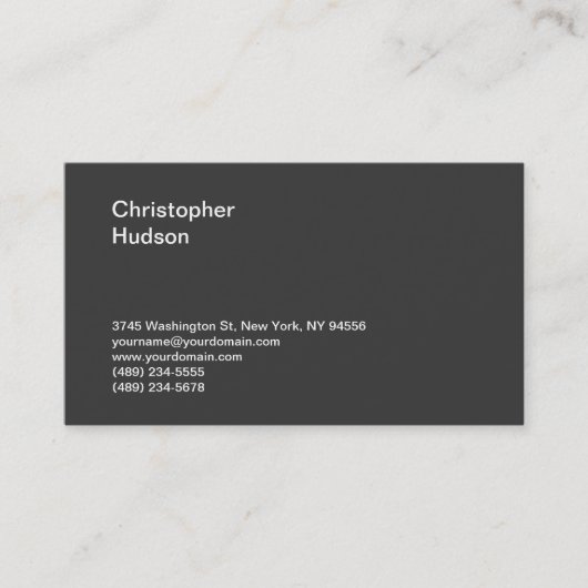 Unique Carte de visite de consultant standard en g (Devant)