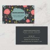 Unique Carte de visite de fleurs colorées (Devant / Derrière)