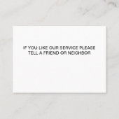 Unique Carte de visite de peintre coloré (Dos)