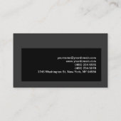 Unique Carte de visite de photographie rouge gris  (Dos)