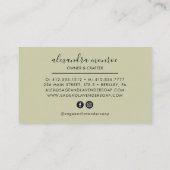 Unique Carte de visite de savons faits main (Dos)