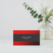 Unique Carte de visite gris rouge élégant (Debout devant)