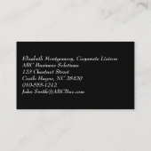 Unique Cartes de visite professionnels médiévaux D (Dos)