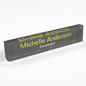 Unique Chic Grey Jaune Consultant Bureau Plaque si