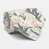 Unique Christmas Gift For Dad Tulip Floral Stropdas (Opgerold)