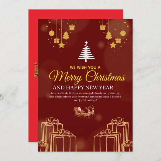 Unique Christmas Invitation Designs – Creativity Kaart (Voorkant / Achterkant)