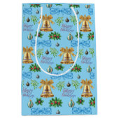 Unique Christmas Pattern Place on Medium Gift Bag Medium Cadeauzakje (Voorkant)