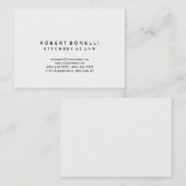 Unique Chubby Classique Blanc Simple Carte de visi (Devant / Derrière)