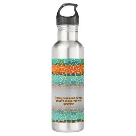 Unique Colorful Triangle Pattern & Quotes Waterfles