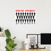Unique Comme Nous Drôle Poster (Bureau à domicile)