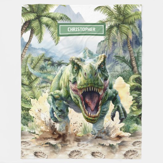 Unique couverture Dinosaur Nom personnalisé pour g (Devant)