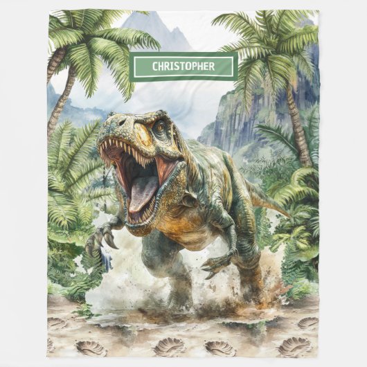 Unique Couverture Dinosaure En Colère Nom Personna (Devant)