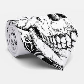 Unique Cravate de Goth Punk de Métal de Crâne sacr (Roulé)