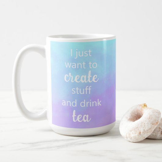 Unique Créer des trucs et boire du thé Mug (Avec donut)