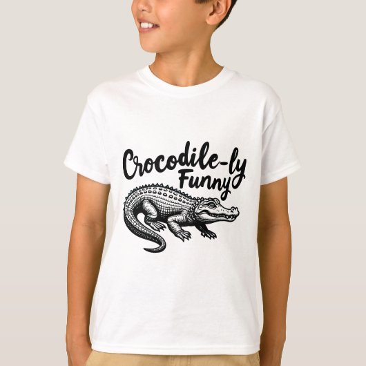 Unique Crocodile T-Shirt fun Graphisme (Devant)
