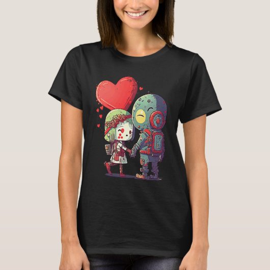 Unique Cute Zombie Valentines Day  1 T-shirt (Voorkant)