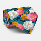 Unique Dads Day Gifts Peonies Stropdas (Opgerold)