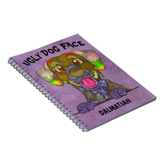 Unique Dalmatien laide Carnet visage chien (Côté Droit)