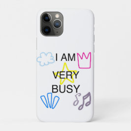 Unique Designs Iam Very Busy iPhone 11 Pro Hoesje