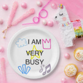 Unique Designs Iam Very Busy Papieren Bordje (Feest)
