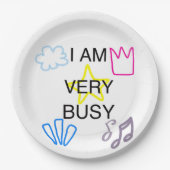 Unique Designs Iam Very Busy Papieren Bordje (Voorkant)