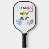 Unique Designs Iam Very Busy Pickleball Paddle (Achterkant)