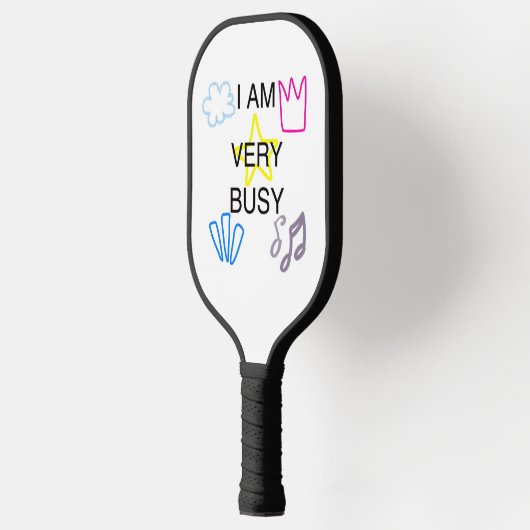 Unique Designs Iam Very Busy Pickleball Paddle (Links)
