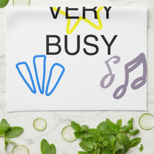 Unique Designs Iam Very Busy  Theedoek (Gevouwen)