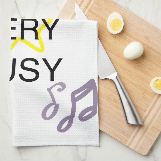 Unique Designs Iam Very Busy  Theedoek (Quarter Fold)