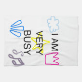 Unique Designs Iam Very Busy  Theedoek (Horizontaal)