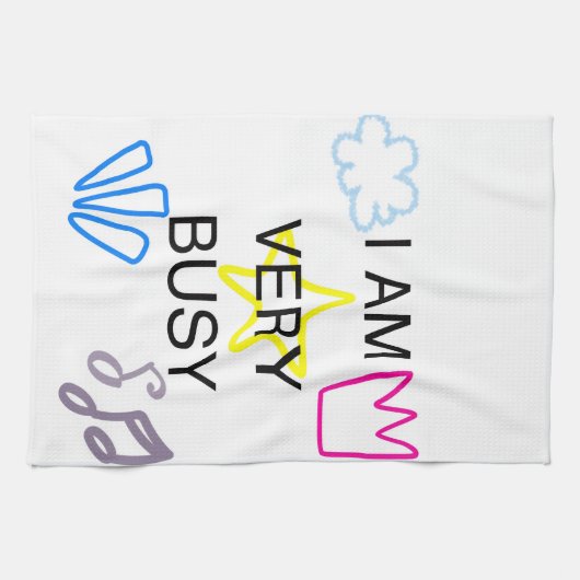 Unique Designs Iam Very Busy  Theedoek (Horizontaal)