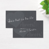 Unique Drink Tickets w / Hart & Proost op grijs Visitekaartjes (Bureau)