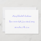 Unique Drôle Cartoon Bébé Faire-part pour les gour (Dos)