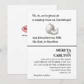 Unique, drôle de faire-part de mariage de cantalou (Devant / Derrière)