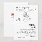 Unique, drôle de faire-part de mariage de cantalou (Devant / Derrière)
