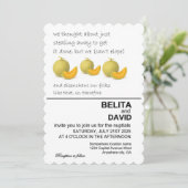 Unique, drôle de faire-part de mariage de cantalou (Debout devant)