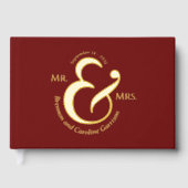 Unique Élégant Groom Mariée Noms Or (Recto)