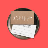 Unique Élégant imprimé Kraft Coeur blanc