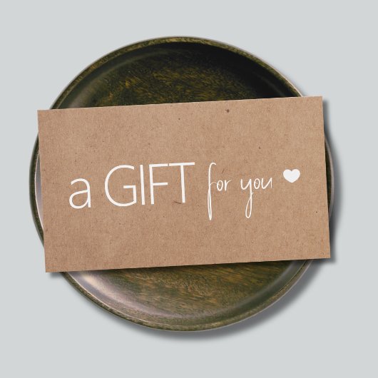 Unique Élégant imprimé Kraft Coeur blanc