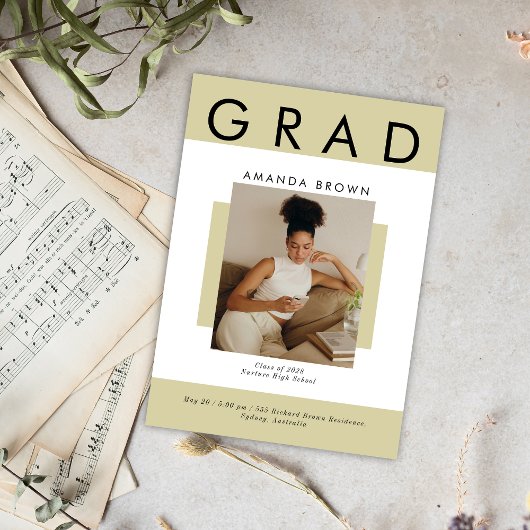 Unique Elegant Magazine GRAD Faire-part 2025